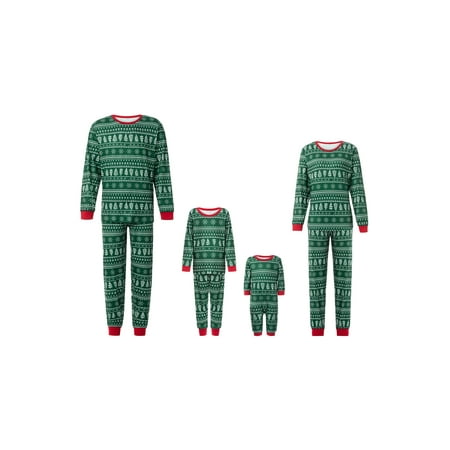 

Calsunbaby Christmas Family Matching Pajamas Sets Plaid Print Long Sleeve Pullover + Long Pants Xmas Pjs