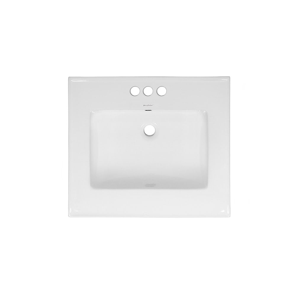 Swiss Madison Ceramic Glossy White 18.50 inch x 24.25 inch x 6.75 inch Bathroom Vanity Top