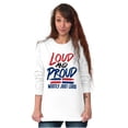 thumbnail image 3 of Loud Proud Dominican Heritage Pride Plus Size Long Sleeve Graphic Tee Shirt Brisco Brands 2X, 3 of 5