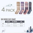 thumbnail image 4 of OutdoorMaster Ski Socks 4-Pack Merino Wool, Over The Calf Non-Slip Cuff for Men & Women, 4 of 11