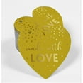 thumbnail image 2 of Inkdotpot Real Gold Foil Made With Love Wedding Tags Favor Hang Paper Tags 100 Pieces, 2 of 6
