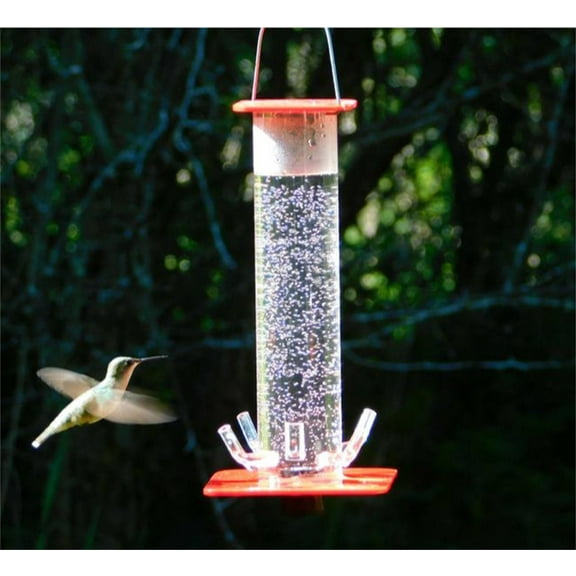 CSSAD Bird Feeder, Hummingbird Feeder Unique Design Feeding System With Bright Transparent Tube
