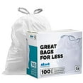 thumbnail image 1 of Plasticplace Custom Fit Trash Bags, Compatible with simplehuman Code G (100 Count) White Drawstring Garbage Liners 8 Gallon / 30 Liters, 17.5" x 28", 1 of 5