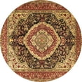 thumbnail image 1 of Ahgly Company Indoor Round Persian Brown Traditional Area Rugs, 6' Round, 1 of 4