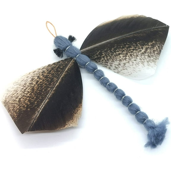 Kat Fly Cat Toy Teaser Wand Refill - Feather Dragonfly Teaser Cat Toy Attachement