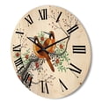 thumbnail image 3 of Designart 'A Flowering Tree Branch With Two Chinese Birds' Traditional Wood Wall Clock, 3 of 5