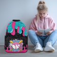 thumbnail image 2 of Yspwyqan Girls Baseball Backpack 10-12 Years Old, Pink Ice Cream Drip 17 Inch Lightweight School Bag, Double Zipper with Front Pocket, Casual Daypack for Middle School Hiking, 2 of 7
