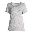 thumbnail image 4 of Secret Treasures Essentials Women's and Women's Plus Crew Neck Sleepwear Top, 4 of 6
