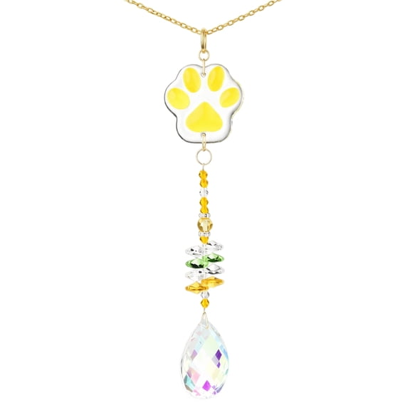 Crystal Suncatcher Prism Hanging | Pet Memorial Gift | Dog Decor for Home | Print Rainbow Decorations