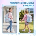 thumbnail image 5 of DAKIMOE School Backpack Book Bags Primary Middle School Bags for Kids Girls Teens Back to School Large Bookbags with Multi Pocket for 7-14 Years Pink, 5 of 6