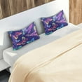 thumbnail image 7 of Rainbow Butterflies Satin Pillowcase for Hair and Skin Silk Pillowcase, King Size(20x40 inches) - Slip Cooling Satin Pillow Covers with Envelope Closure（356） Home Decor Gifts, 7 of 7