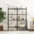 thumbnail image 4 of Ktaxon 4 Tier Metal Leaning Ladder Shelf Bookcase Bookshelf Storage Shelves Unit Black, 4 of 9