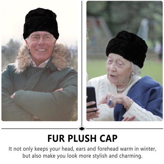 Yuangui Men's Winter Hat - Windproof Black Beanie for Cold Weather, Warm and Stylish Headwear