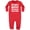 Red, variant on My Dad's Beard is Cooler Than Yours in White Baby Fleece Romper