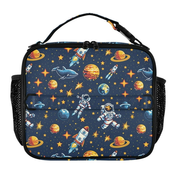 ALAZA Space Stars Universe Lunch Box Insulated Lunch Bag Cooler Tote with Shoulder Strap