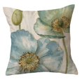 thumbnail image 5 of KAIYANG Juego de 4 fundas de cojín decorativas de lino para exteriores, funda de almohada con paisaje botánico (45 x 45 cm), color 3, 5 of 5