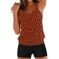 thumbnail image 2 of Traje de baño de dos piezas para mujer, trajes de baño para mujer, traje de baño de dos piezas con espalda de tirantes y estampado conservador para mujer, vestido de baño para mujer, 2 of 5