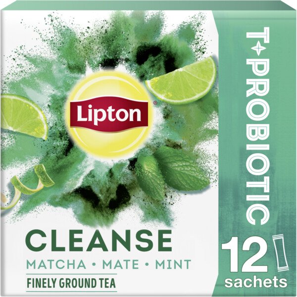 Lipton Tea +Probiotic Herbal Tea Sachets Cleanse, .38 oz, 12 Servings 2 Pack