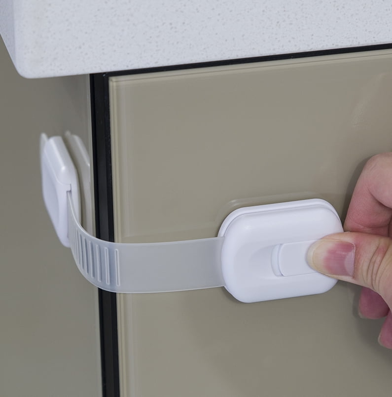 1 Safety Locking Strap Latch Appliance Refrigerator Cabinet Child Baby Proofing 