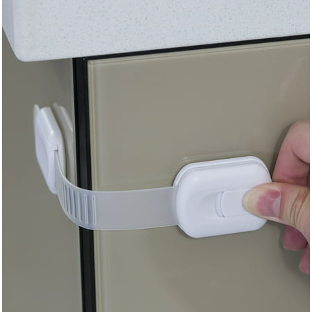 Child Safety Strap Locks 4 Pack For Toilet Fridge Cabinets
