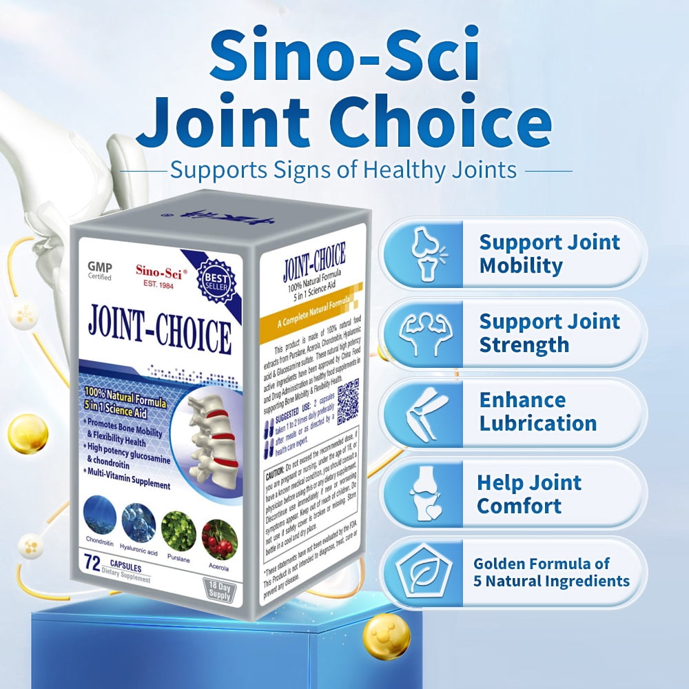 Sino-Sci Joint Choice, Joint Support Supplement, Mobility & Flexibility,Natural Formula, 72 Caps