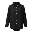 thumbnail image 2 of XFHLMJFF Women's Dress Solid Color Fashion Cotton Linen Pocket Beach Shirt Leisure Sundress, 2 of 8