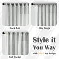 thumbnail image 4 of Curtainking Striped Linen Curtains 84 Inch Black Farmhouse Rustic Curtains for Living Room Semi Sheer Back Tab Light Filtering Coastal Drapes for Bedroom Window Curtain 2 Panels, 4 of 8