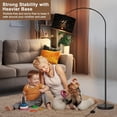 thumbnail image 6 of Modern Arc Floor Lamp, Tall Pole Lamp with Black Stars Lampshade, Arched Reading Light with 350Adjustable Lamp Head, Over Couch Hanging Light for Living Room, Bedroom, Office, 6 of 6