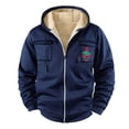 thumbnail image 2 of BVOFAR Mens Fleece Jacket with Pockets Full Zip Long Sleeve Hooded Coats Sherpa Lined Warm Jackets Soft Fall Winter Outerwear Blue M, 2 of 4