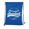 thumbnail image 2 of Baseball Party Bags | Baseball Cotton Drawstring Cinch Backpacks for Team events, Birthdays, and more!, 2 of 2