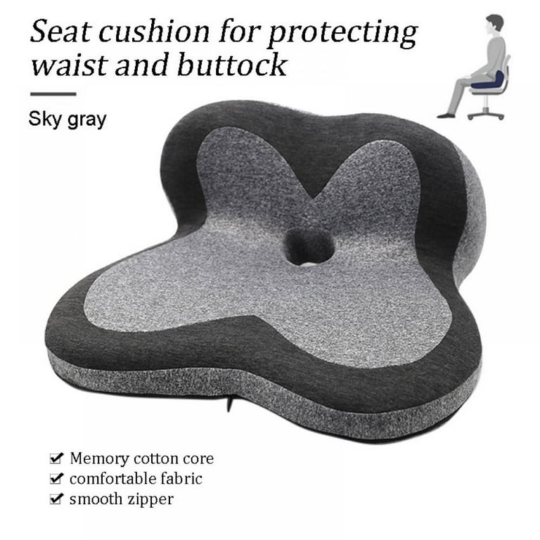 Memory Foam Seat Cushion Enhanced Seat Cushion Coccyx Cushion for  Tailbone Pain - Office Chair Car Seat Cushion - Sciatica & Back Pain  Relief Travel Chair Pads Hollow Design Waist Pillow 