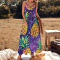 thumbnail image 2 of Lunarable Pineapple Sleeveless Dress Women's Luxury Party Dress Birthday Dresses for Women, 2 of 7