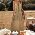 thumbnail image 3 of Western Suede Pattern Sleeveless Dress Loose Women's Dress Dresses Luxury Evening Dresses, 3 of 9