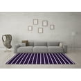 thumbnail image 3 of Ahgly Company Indoor Round Abstract Purple Contemporary Area Rugs, 8' Round, 3 of 4
