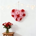 thumbnail image 4 of Valentine’s Day Heart-Shaped Wall Hanging Decor - Red Artificial Rose Wreath with Romantic Flower Accents, Handmade Scene Decoration for Home, Party Ambiance, 6.69*6.69in, Multicolor, 4 of 8