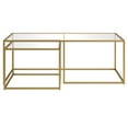 thumbnail image 3 of Evelyn&Zoe Kennedy Rectangular Nested Coffee Table, Brass, 3 of 10