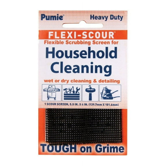 U.S. Pumice FLEX-12 C Flexible Scrubbing Screen for Household Cleaning, Abrasive Grit Screen, Clean Grills, Remove Carbon, Rust and Scale, 5.5" x 4", (1 Screen)