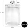 thumbnail image 7 of ZOUYUE 4Pcs Acrylic Clear Qtip Bathroom Canisters with Lids,Cosmetic Cotton Holder and Bathroom Accessories Jars, 7 of 7