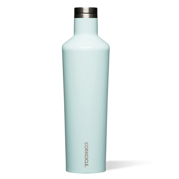 Corkcicle Canteen 25 oz Insulated Stainless Steel Bottle, Gloss Powder Blue
