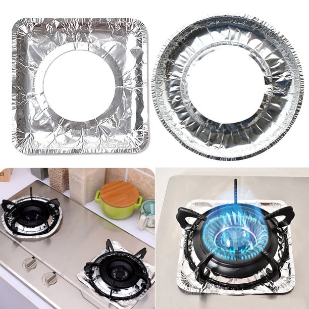 Xihbxyly Almohadilla de Limpieza para Estufa de Gas, Cubierta Resistente Al Aceite a Altas Temperaturas, Juego de 10 Piezas, Fácil de Usar, Práctico Accesorio de Cocina, Protege La Estufa de La Grasa