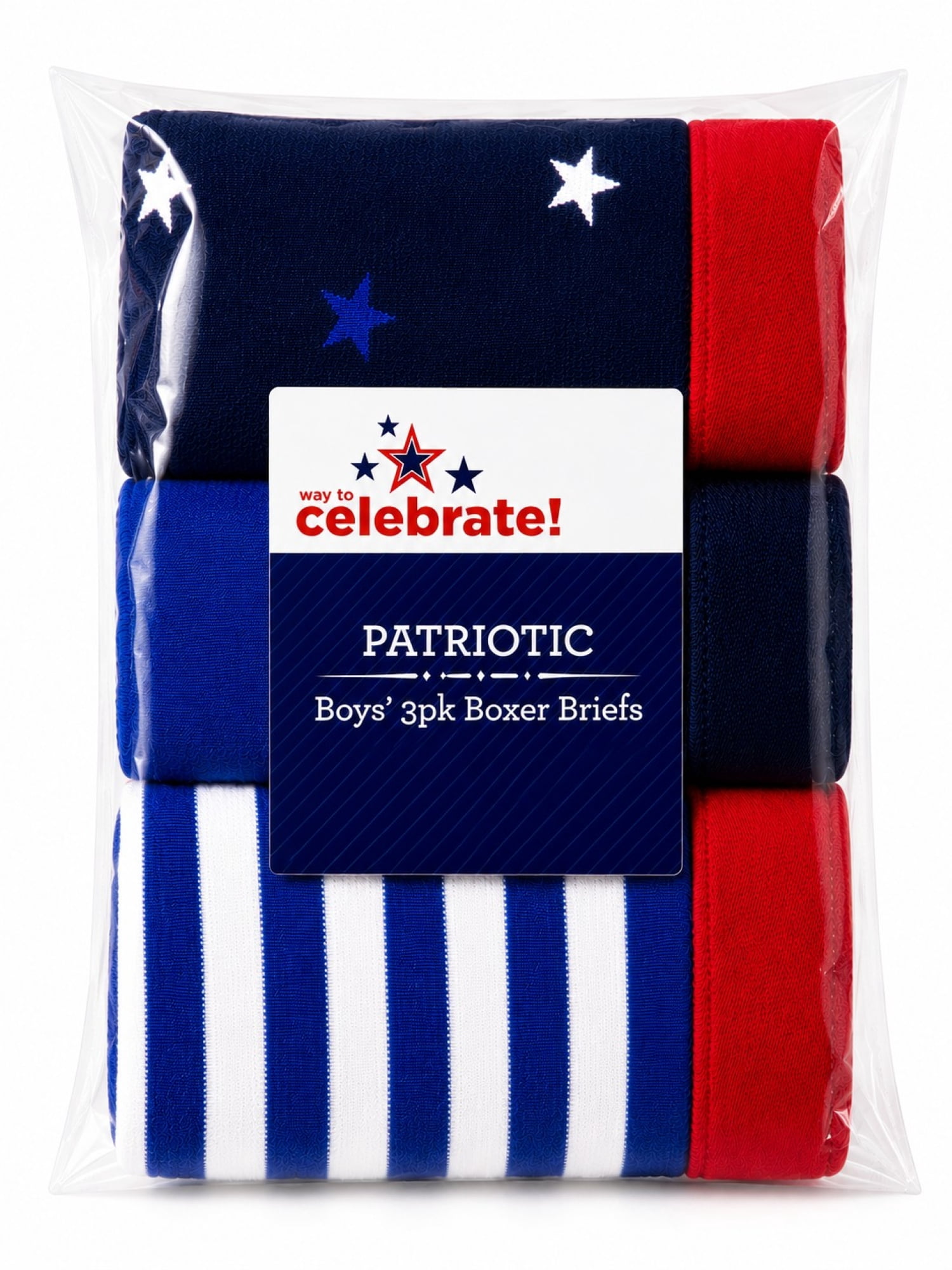 Ways to Celebrate Boys 4th of July Boxer Briefs, 3-Pack