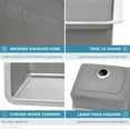 thumbnail image 4 of Ruvati 27-inch Undermount Kitchen Sink 16 Gauge Stainless Steel Single Bowl - RVM5927, 4 of 10