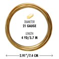 thumbnail image 4 of The Beadsmith Square Craft Wire - Wire Elements - Medium Temper - 21 Gauge, 4 Yard Coil - Gold Color - Beading Wire Used for Jewelry Making, Wire Wrapping, and Other DIY Arts & Crafts, 4 of 9