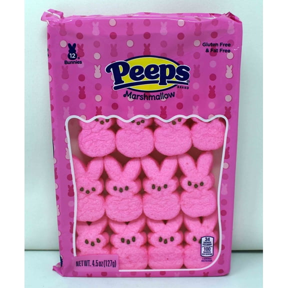 Peeps Marshmallow Bunnies Pack of 12 Pink