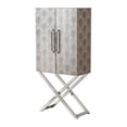 thumbnail image 6 of A&B Home Freestanding Cabinet with X-Frame Base and 2 Textured Print Doors - Steel and Light Brown Finish, 6 of 6