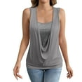 thumbnail image 6 of HongQid Women's Going Out Tops for Women Draped Front Halter Tops Beaded Sleeveless Y2k Tank Tops, 6 of 9