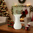 thumbnail image 4 of karymi Artificial Christmas Plant 13.78x2.76x2.76 Inch Green White Plastic Foliage Branch for Coffee Table Centerpiece Decor Christmas Ornaments, 4 of 6