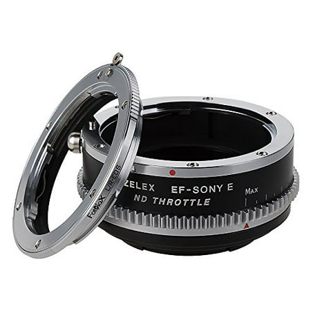 Vizelex Cine ND Throttle Lens Mount Double Adapter - Leica R SLR & Canon EOS (EF, EF-S) Mount Lenses to Sony Alpha E-Mount Mirrorless Camera Body with Built-In Variable ND Filter (1 to 8