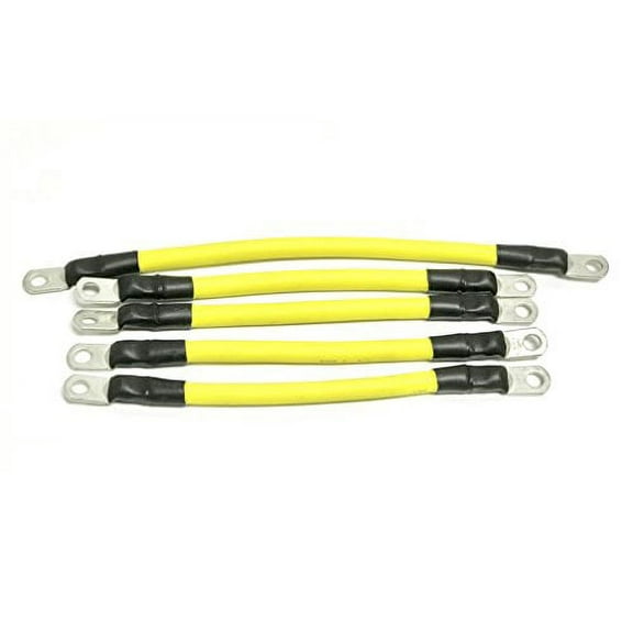 4 Gauge Golf Cart Battery Cable Set, (Yellow) E-Z-GO 1994 & UP MED/TXT 36V U.S.A Made