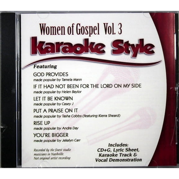 Women of Gospel Volume 3 Christian Karaoke Style NEW CD G Daywind 6 Songs